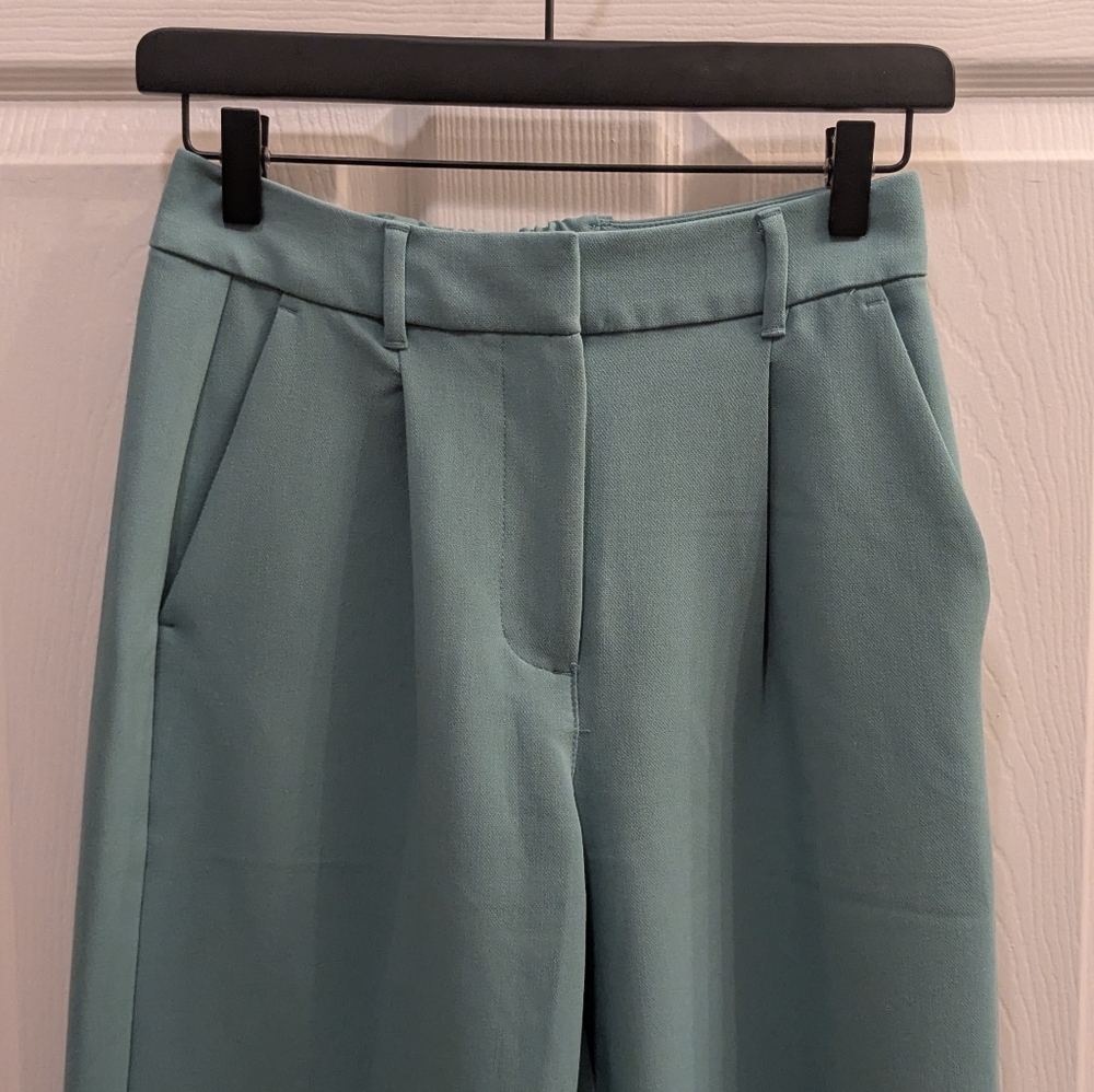 Old Navy Taylor Wide Leg Trouser Teal XS - Picture 2 of 7